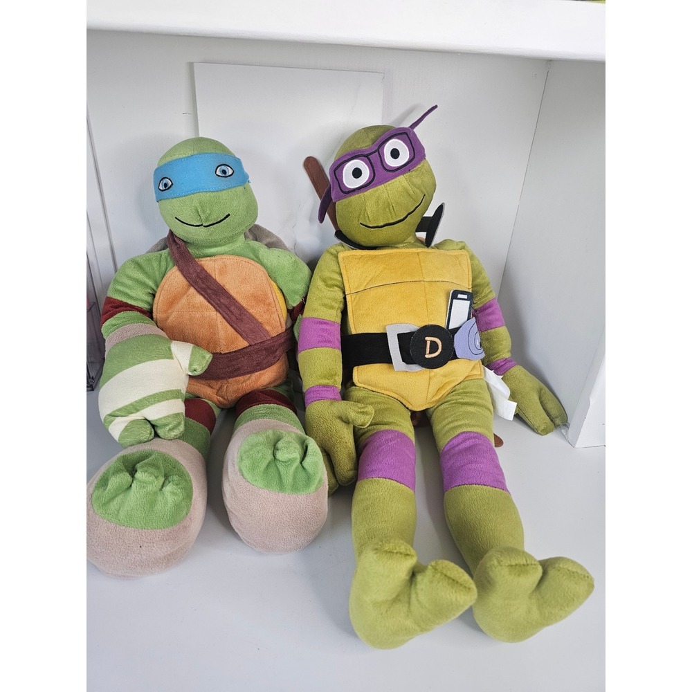 TMNT Mutant Mayhem Plush Leonardo 2014 Donatello 2023 Nickelodeon Stuffed Toys